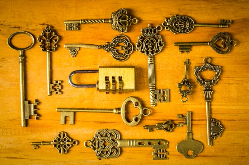 Multiple Vintage Keys