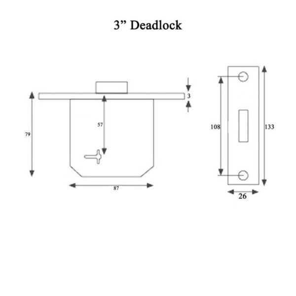 Yale British Standard 5 Lever Deadlock 3 Brass Door Lock (3)