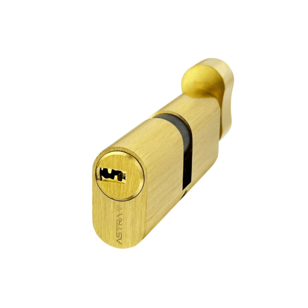 ASTRA Oval Cylinder Key & Turn Brass